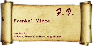 Frenkel Vince névjegykártya
